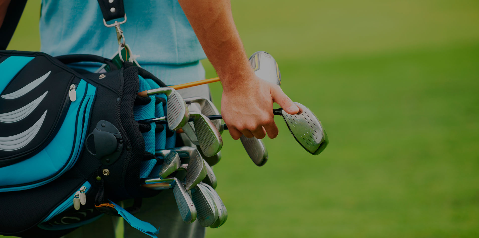 Golfer with Golf Bag